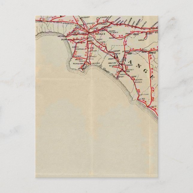 Carte Postale Ventura, Los Angeles, San Bernardino, Orange (Devant)