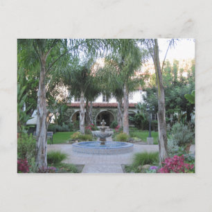 Carte Postale Ventura Mission Jardin et Fontaine