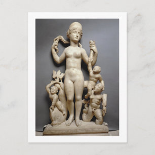 Carte Postale Vénus avec putti, une tribu et un dauphin, Romain,