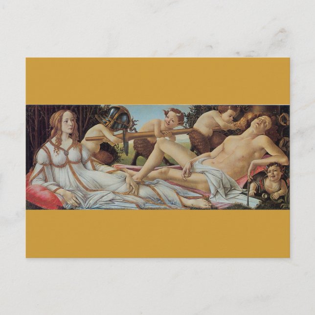 Carte Postale Vénus et Mars par Sandro Botticelli (Devant)