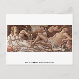 Carte Postale Vénus Et Mars Par Sandro Botticelli
