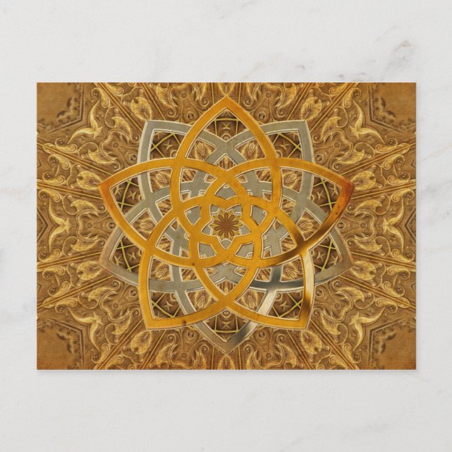 Carte Postale Vénus Flower Duo - métal antique (Devant)