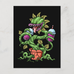 Carte Postale Vénus Trap Boule de thé Cadeau Carnivore Plantes
