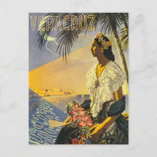 Carte Postale Veracruz Mexique voyage millésime