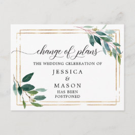 Carte Postale Verdure Reportée Mariage Modifier La Date