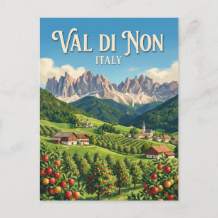 Carte Postale Vergers de pommes de Val di Non Italie