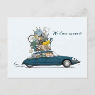 Carte Postale Verhuiskaart Citroen Snoek blauw