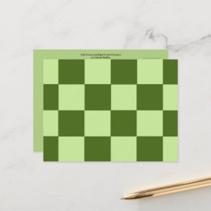 Carte Postale Vérificateurs vert foncé et vert clair