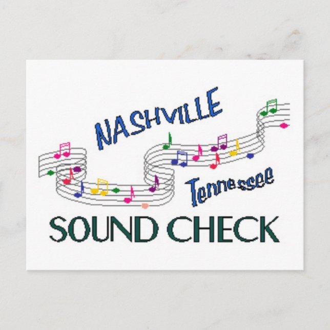 Carte Postale Vérification du son de Nashville (Devant)