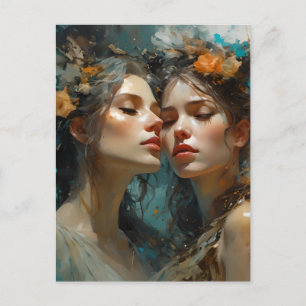 Carte Postale Véritable amoureux lesbienne