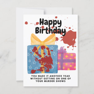 Carte Postale Véritable Crime d'anniversaire n'aboutissant pas à