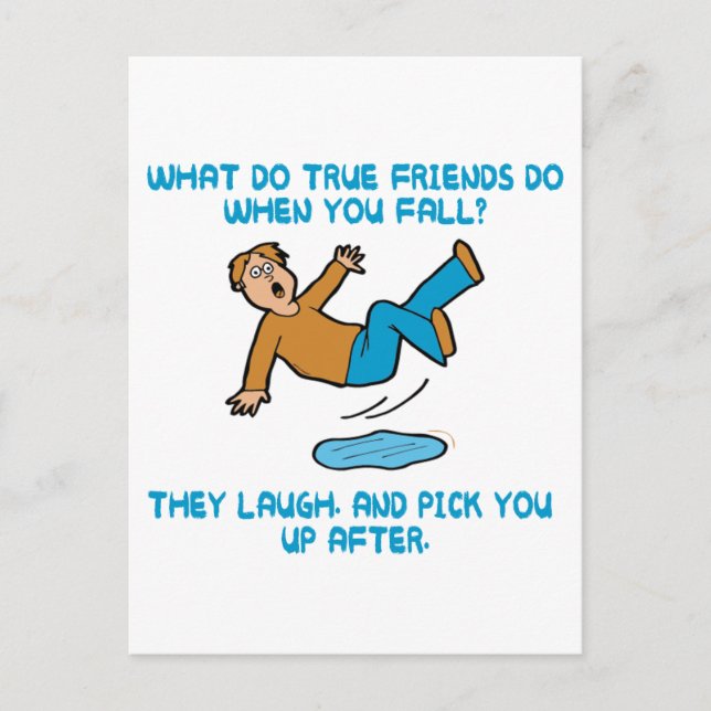 Carte Postale Véritables amis (Devant)