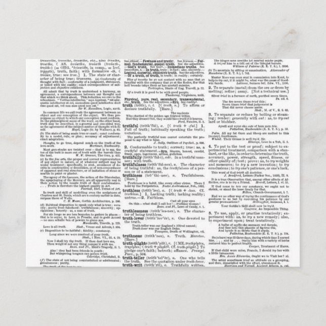 Carte Postale Vérité (Devant)