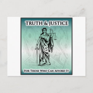 Carte Postale Vérité et Justice - Lady Justice