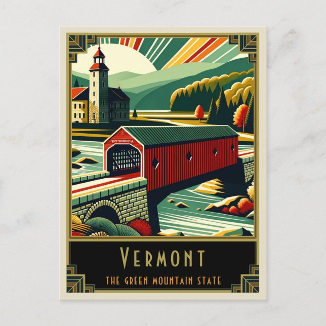 Carte Postale Vermont | Art déco (Devant)