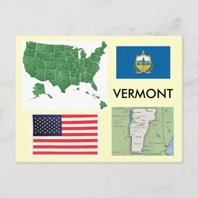 Carte Postale Vermont, États-Unis (Devant)