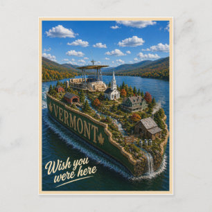 Carte Postale Vermont Vous étiez ici Série des États