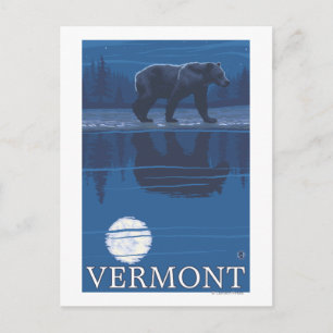 Carte Postale VermontBear au clair de lune