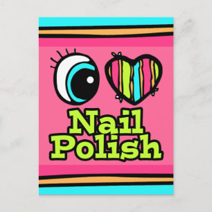 Carte Postale Vernis à Ongles Bright Eye Heart I Love