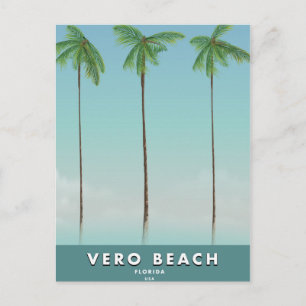 Carte Postale Vero Beach Florida affiche de voyage vintage