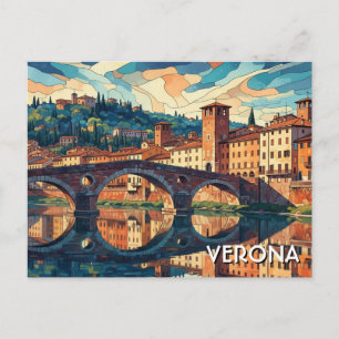 Carte Postale Verona Italie Pont Voyage