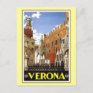 Carte Postale Vérone vintage Italie
