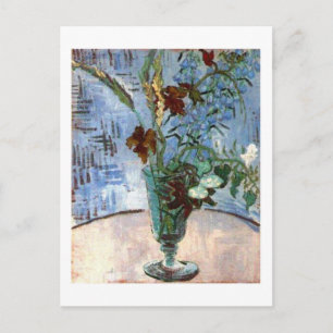 Carte Postale Verre aux fleurs sauvages, Van Gogh Art