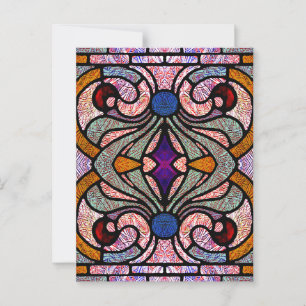 Carte Postale Verre coloré victorien en éclats