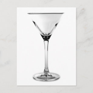 Carte Postale verre martini