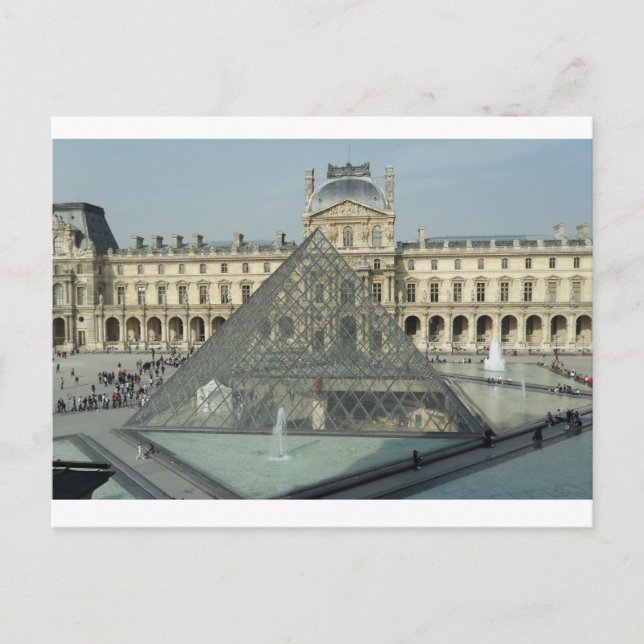Carte Postale Verre Paris Louvre (Devant)
