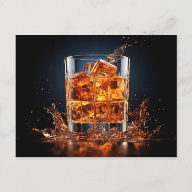 Carte Postale Verre Whiskey (Devant)