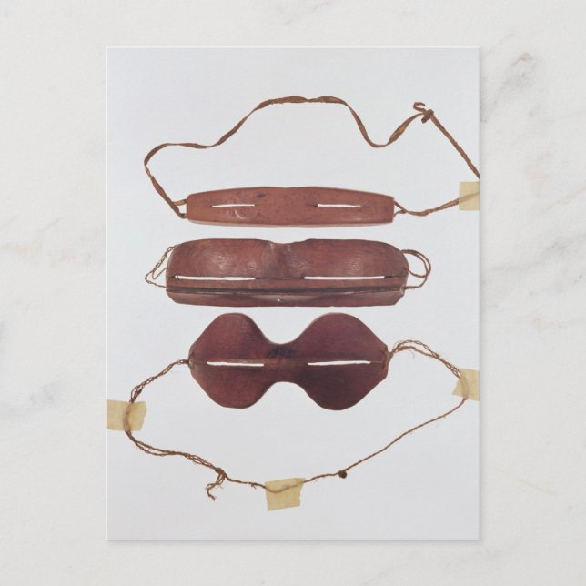 Carte Postale Verres du soleil/neige d'Inuit ' (Devant)