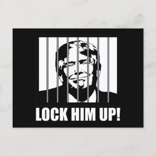 Carte Postale Verrouillez-Le ! Humour politique anti-Trump