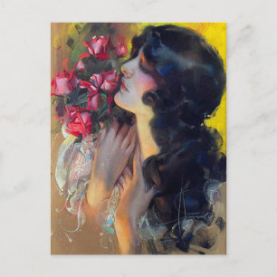 Carte Postale vers 1910 rêve de rose