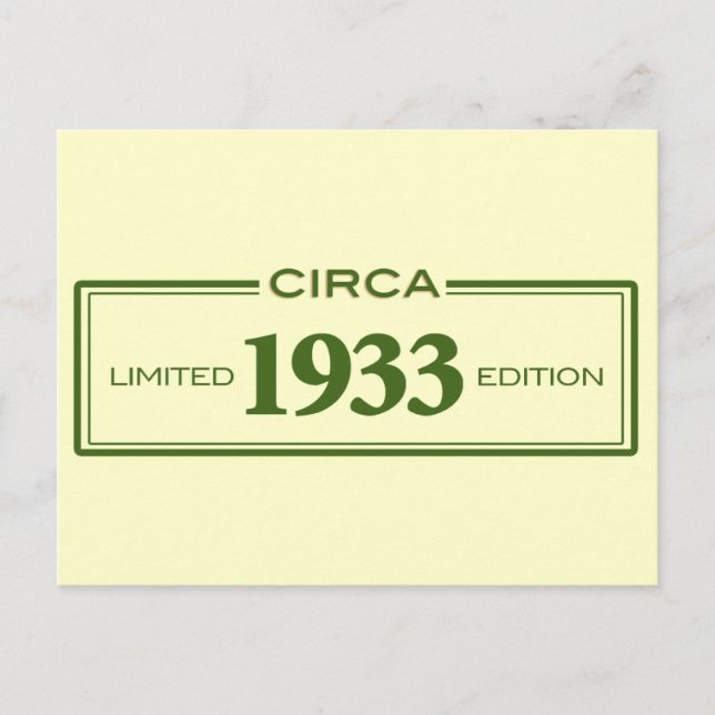 Carte Postale vers 1933 (Devant)