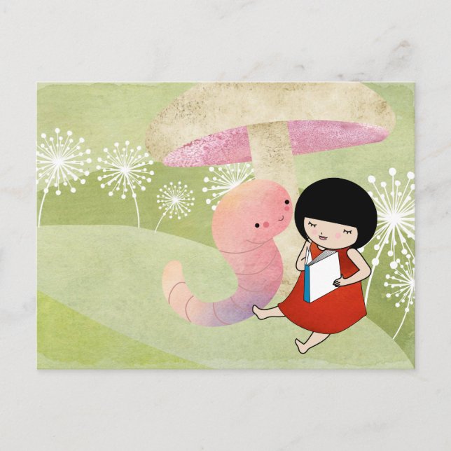 Carte Postale Vers de livre (Devant)