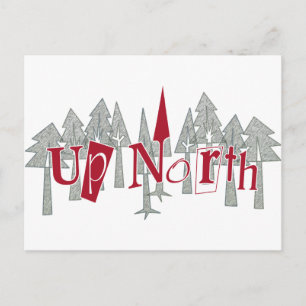 Carte Postale Vers le nord et les arbres