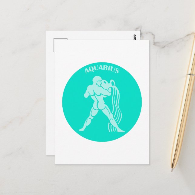 Carte Postale Verseau, Signe du zodiaque, Horoscope, Astrologie (Devant/Arrière en situation)
