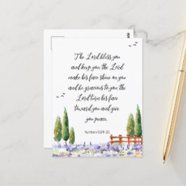 Carte Postale verset biblique - bénédiction : L'Écriture du Seig