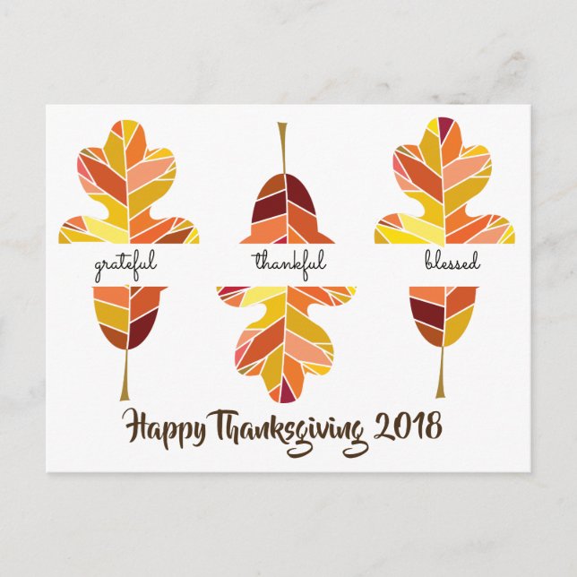 Carte Postale Verset biblique de Thanksgiving Grateful Thankful  (Devant)