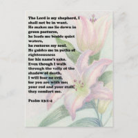 Verset biblique et lis de fleurs