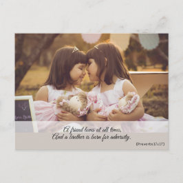 Carte Postale Verset biblique spirituel féminin mignon moderne