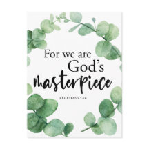 Verset de la Bible chrétienne Eucalyptus Chef-d'œu
