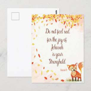 Carte Postale verset de la Bible - Néhémie 8:10 Carnet
