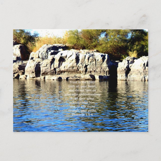 Carte Postale Versets bibliques Citation sur les Proverbes de co (Devant)