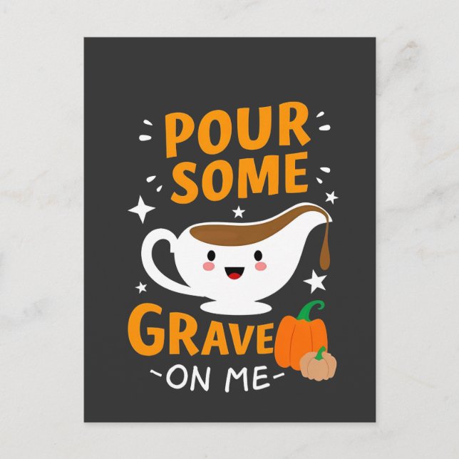 Carte Postale Versez Un Peu De Gravité Sur Moi Thanksgiving Turq (Devant)