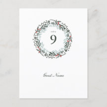 Carte postale Vert Botanique invité Carte de place