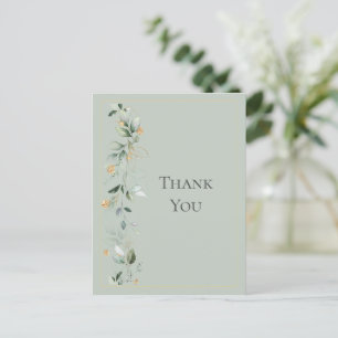 Carte Postale Vert Eucalyptus Floral Vert Mariage Or Vert