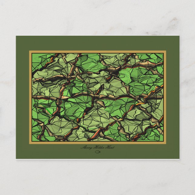 CARTE POSTALE VERT FRACTURÉ II (Devant)