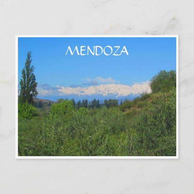 Carte Postale vert mendoza andes (Devant)